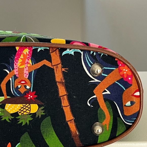 Isabella Fiore VTG Embellished Hawaii Tropical Hula Print Women's Bag - Picture 6 of 8